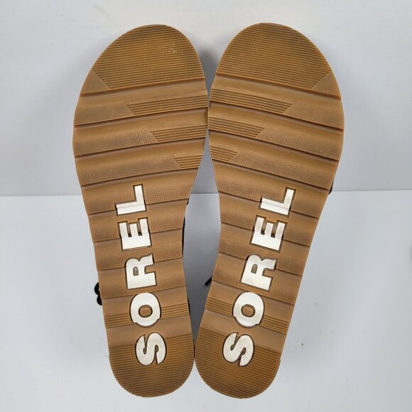 Sorel Women's Black Flatform Lace Sandals NL4625-010 US Size 10.5 - Picture 7 of 8